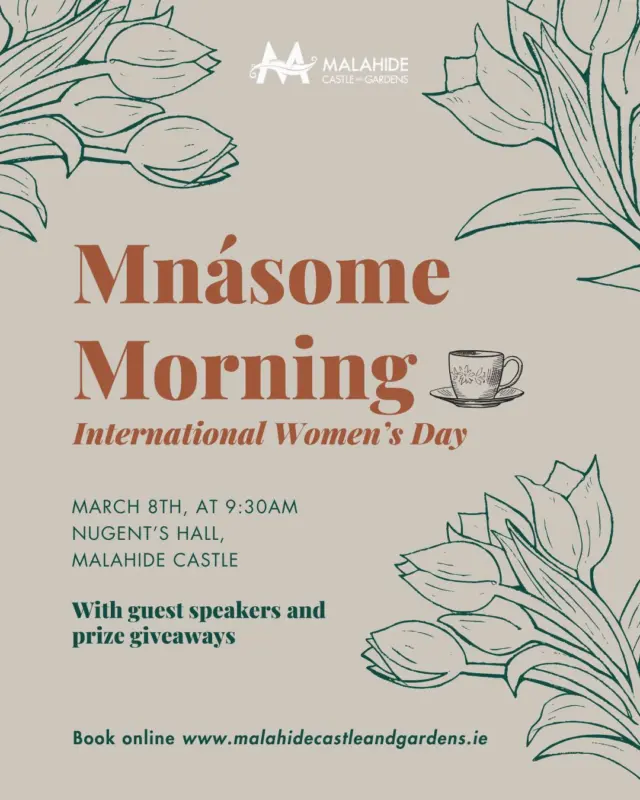 🌸 Ladies, it’s time to feel Mná-some! 🌸 
This International Women’s Day, invest in you! Join us for a morning of movement, mindfulness, and connection designed to uplift and empower. ✨

📅 Date: Saturday, March 8th
⏰ Time: 9:30 AM
📍 Location: Nugent’s Hall

Here’s what’s in store:

🧘‍♀️ Pain-Free Pilates (9:30 - 10:00 AM)
Discover how Physiotherapy Pilates can help relieve perimenopausal and menopausal symptoms such as:

✔ Muscle & joint aches
✔ Hormone-related fatigue
✔ Mood swings & anxiety
✔ Improved balance & core strength
✔ Learn simple exercises you can incorporate into daily life

🌬 Breathwork & Mindful Movement (10:00 - 10:45 AM)
Led by Laola Movement, this session will help you:

✔ Relax, rejuvenate & increase energy levels
✔ Engage in a gentle pilates flow to improve flexibility, strength & posture
✔ Learn techniques to calm the mind & activate happiness
✔ Set your intentions for the day

🥂 Mingle & Indulge (10:45 - 11:30 AM)
Enjoy a delicious spread of Prosecco, Mimosas, Tea/Coffee, Fresh Fruits, Granola, Yoghurt, Danishes & Energy Balls while connecting with other incredible women. ✨ Plus, exciting giveaways & prizes to be won! 🎁

💖 Bring your yoga mat & soft shoes – and get ready to move, breathe & celebrate YOU!

Tag your besties & secure your spot now! 🎟👇

Book here: https://bookings.malahidecastleandgardens.ie/Event/MNASOME

#MnásomeMorning #WomensDay #EmpoweredWomen #MindfulMovement #SelfCare