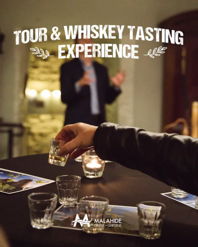 🥃✨ History meets heritage in a glass!

Join us on Saturday evenings at 4:30pm for a captivating guided tour of Malahide Castle, followed by a truly special Irish Whiskey Tasting experience 🍀

🕰️ Explore the elegant rooms and storied halls of the castle before sipping your way through 5 premium Irish whiskeys, including local favourite Lambay Whiskey, matured just off the coast of Malahide 🌊

Hosted by the whiskey experts at Whiskey Island, this is the perfect way to kick off your evening in the village.

📅 Saturdays at 4:30pm | 💶 €35 per person
⏳ Duration: approx. 1hr 15min
🚫 Over 18s only (ID may be required)

Book here: https://bookings.malahidecastleandgardens.ie/Event/WHISKMC

#MalahideCastle #WhiskeyTasting #GuidedTour #IrishWhiskey #VisitDublin #HistoricIreland #WeekendPlans #MalahideVillage #WhiskeyExperience