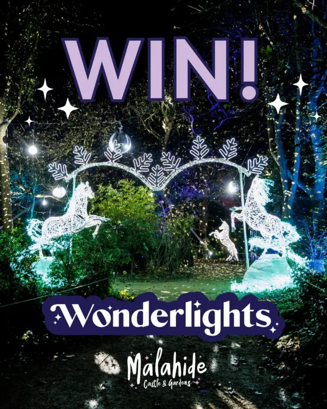 ✨ WIN a Family Pass to Wonderlights! ✨

Experience the magic of Wonderlights at Malahide Castle & Gardens - a dazzling night walk through illuminated woodlands and glowing displays, perfect for all ages! 🌙💫

💜 How to enter:
1️⃣ Follow us ✔️
2️⃣ Tag who you’d bring ✨
3️⃣ Share this post to your stories & tag us 🌟

🎁 Competition closes 30th October - winner announced on our official account stories only. Beware of fake pages!

Magical memories start here. 💫

#Wonderlights #MalahideCastle #FamilyFun #WinterWonderland #LightTrail #DublinEvents #ChristmasInDublin #IrelandEvents #MagicalMoments #FamilyCompetition #GiveawayIreland #FestiveFun #ThingsToDoInDublin #WinterInDublin @wonderlightsire