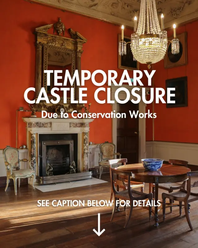 🏰 Temporary Castle Closure 🏰

🛠️ As part of ongoing conservation works, the Castle will be closed from 12th - 20th January, reopening on 21st January.

✨ Tours will operate as normal on 17th & 18th January.

We appreciate your patience while this important work takes place. 💛

#CastleLife #HeritageIreland #HistoricHouse #ConservationWorks #IrishHeritage #VisitIreland #CulturalHeritage #HistoricPlaces #MalahideCastleAndGardens
