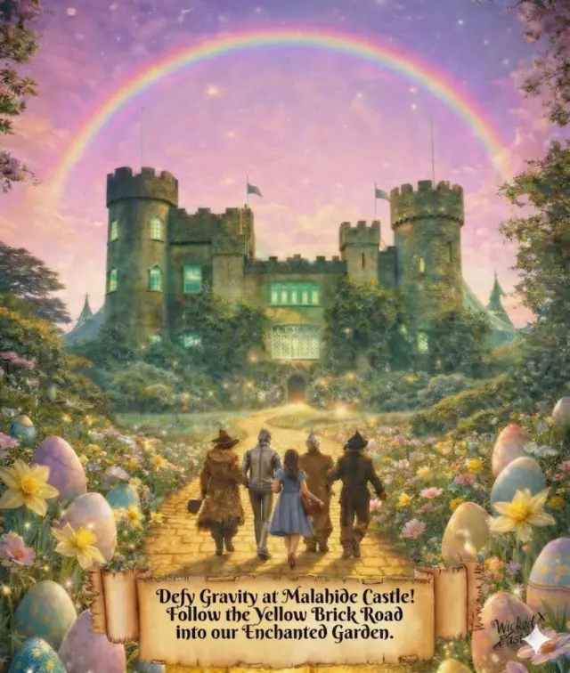 🌪️ Defy Gravity This Easter at Malahide Castle! 🌪️

You are going to be so popular!🎭👨‍🎤👩🏼‍🎤🎙🗣🎤

Something Wicked this way comes... and it starts TOMORROW! Are you ready to follow the Yellow Brick Road? 👠✨

The Enchanted Garden Trail is officially open for the bank holiday weekend, and we are pulsing with excitement to welcome all you Great and Powerful explorers to the grounds.

🎭 What Awaits Over The Rainbow:

The Enchanted Garden Trail (1 Hour): Kick off your adventure with an immersive journey through the west lawn. Keep those eyes peeled for characters, hidden surprises & Malahide magic at every turn! 🧙‍♀️🦁If you successfully complete your activity sheet you will be wizardly rewarded.🍫🤩😄

Live Themed Performance (30 Mins): After the trail, head to our Grand Marquee for a high-energy, theatrical spectacular! We’re bringing the music, colour, and wonder of Oz to life in true Emerald City style. 💚

Easter Treats: Every paying child ticket includes a Goody Bag to take home! 🍭

Fuel Your Quest: Our food vans will be on-site for all your indoor and outdoor refreshment needs. ☕🥞

📝 The "Wizard’s" Advice:

Dress for Adventure: This experience spans both the great outdoors and our indoor marquee. Please dress appropriately for the Irish weather - bring your cloaks and boots! 🌦️

The Goal: Most importantly... have the time of your lives!

Whether you’re a Good Witch or a Wicked one, we can’t wait to see you there. The magic begins tomorrow! Hoods up, wellies on!

See you in the Garden! 🏰✨

It's going to be easterly wicked!💚🐣

#MalahideCastle #EnchantedGarden #WickedEaster #DublinEvents #EasterFamilyFun #FollowTheYellowBrickRoad #VisitDublin #ExploreFingal #HappyEaster