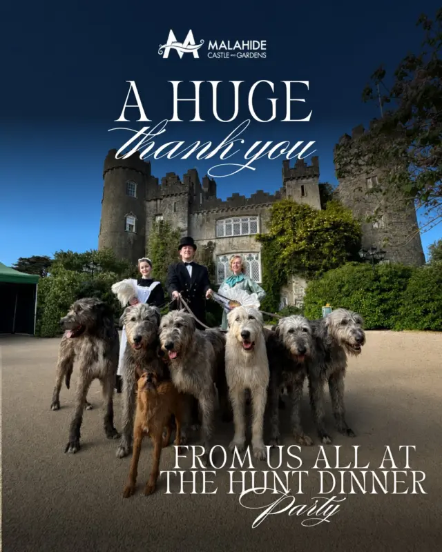 And just like that…The Hunt Dinner Party season comes to an end! 🥂✨

A huge thank you to everyone who joined us at Malahide Castle this season — for dressing up, sharing the laughs, solving the mysteries, raising a glass, and making every evening so special. 🕯️🏰

We’ve loved having you as part of the Hunt Party and creating these unforgettable nights together.

Now, we take a little interlude… but we’ll be back in May 2027! 🎩🐺

New dates will be released soon. Until then, thank you for being part of the adventure. ❤️