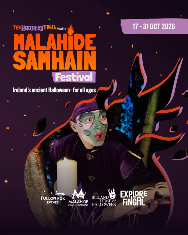 🎃👻 ONE WEEK TO GO! 👻🎃

The countdown is ON! Just ONE WEEK TO GO until the magic, mystery and gentle frights of the Malahide Samhain Festival 2026 arrive at Malahide Castle & Gardens! 🏰🍂

From 17th–31st October, step into a world of Halloween wonder at The Haunted Trail - an unforgettable experience filled with spooky surprises, mischievous characters and magical moments for all ages! 🕸️✨

🌳 Wander the Haunted Trail and explore the Samhain Forest
🔥 Discover ancient Celtic traditions, live fire performances and traditional crafts in the Samhain Village
📖 Gather round for enchanting Irish folklore and storytelling with live Celtic music
🍫 Warm up with seasonal treats and delicious autumn favourites in the Food & Drinks Village

Whether you’re joining us by day for family-friendly frights or after dark for a more atmospheric adventure, there’s Halloween magic waiting around every corner! 🧙‍♀️🦇

🧛‍♂️ Costumes are encouraged, little imaginations are welcome, and unforgettable memories are guaranteed to be part of the fun!

🎟️ BOOK NOW VIA THE LINK IN OUR BIO … IF YOU DARE! 👇

Who’s ready to celebrate Samhain with us? 👻🍁 Tag your spooky adventure crew below! ⬇️

#MalahideSamhainFestival #TheHauntedTrail #MalahideCastle #VisitMalahide #Halloween2026 #FamilyFun #Samhain